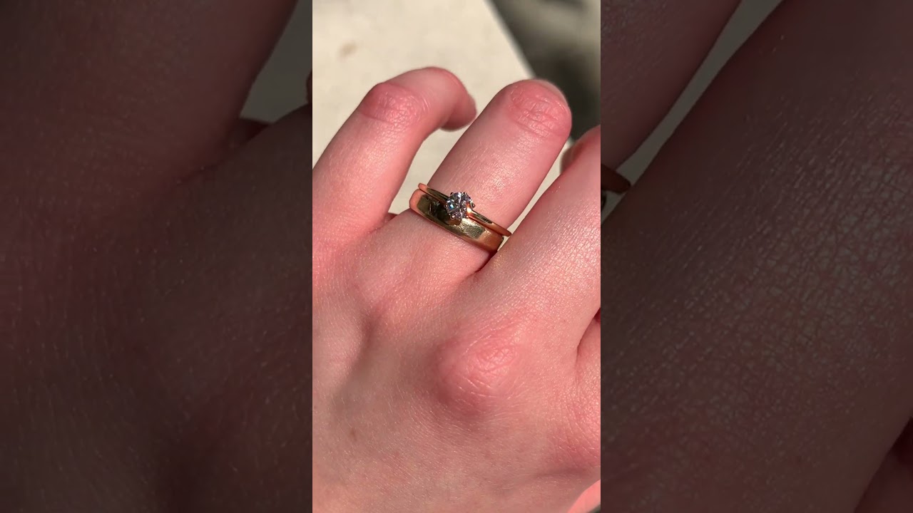 1 Carat Diamond Ring 💎 Classy Real Gold Solitaire Engagement Ring  ✨ #adinastone
