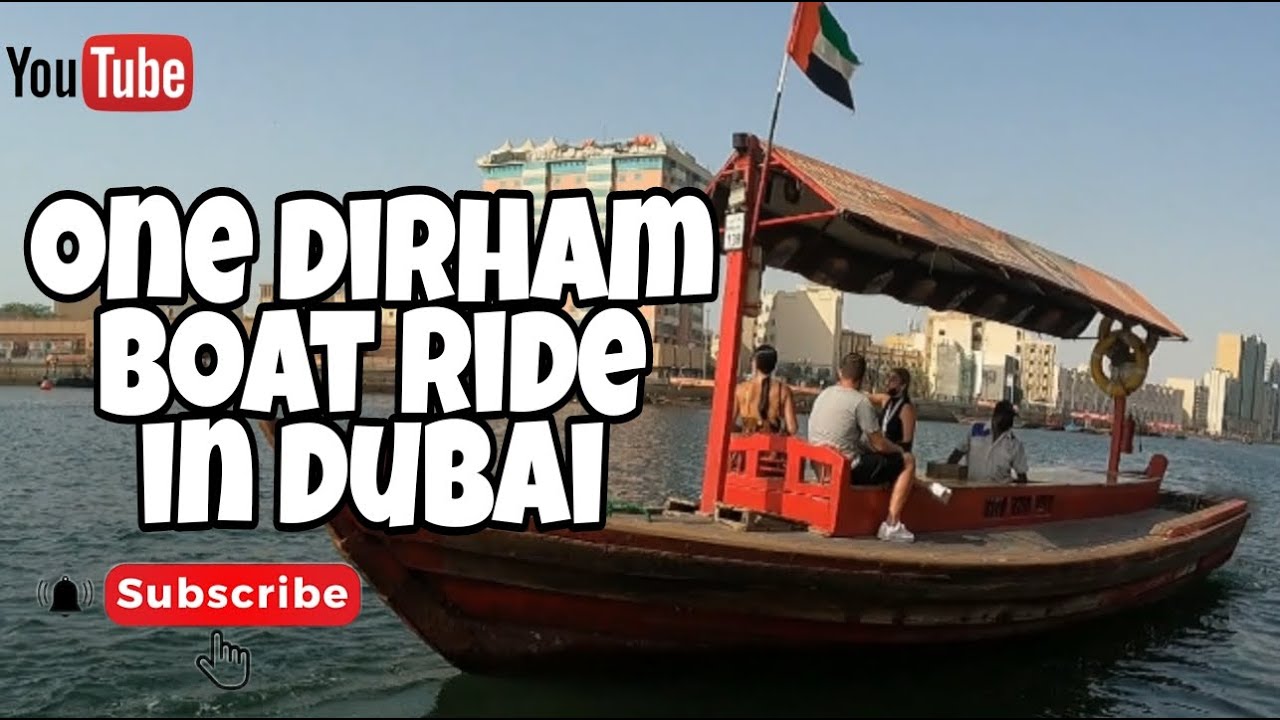 One dirham Abra boat ride in Dubai Creek  //  New Dubai to Old Dubai // Dubai Creek Tower