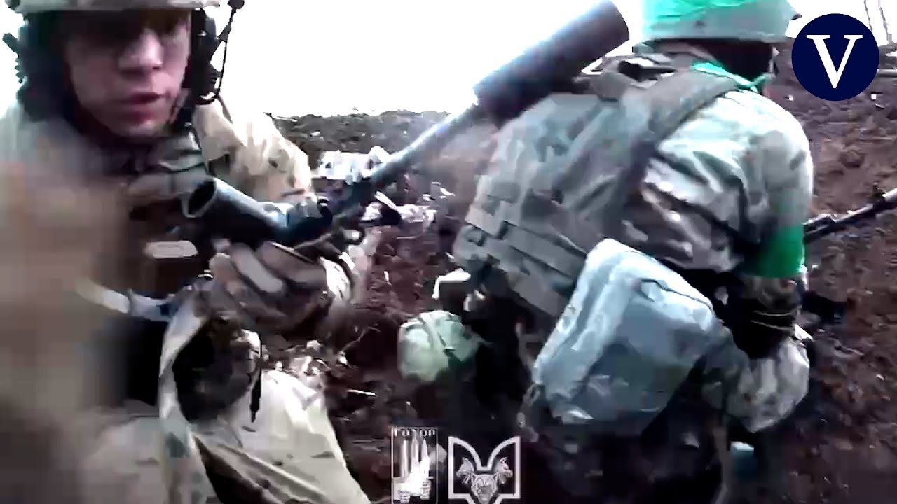 Los “Lobos de Da Vinci” graban en primera persona un combate en el último camino de Bajmut