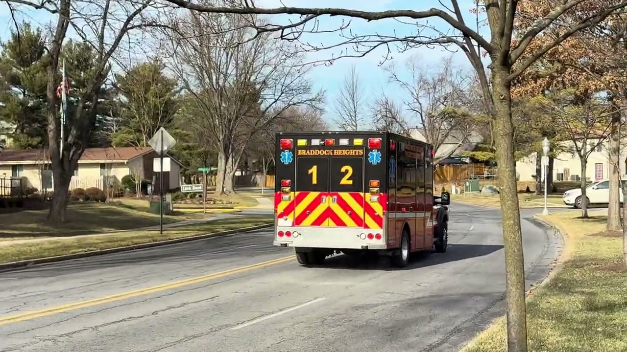 Fort Detrick Engine 501, Braddock Heights Ambulance 129, and Citizens ALS 4 Responding 