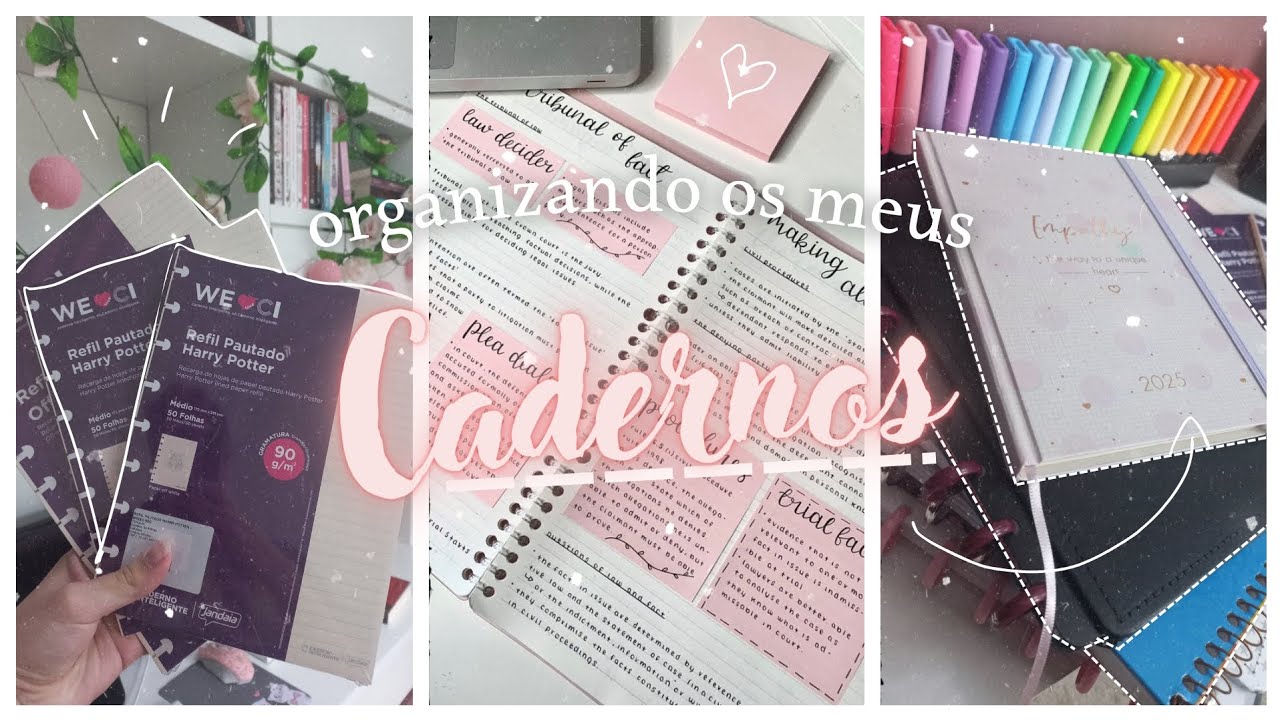 《📚📖🖍》 organizando os meus CADERNOS de 2025 para o #primeiroanodoensinomedio
