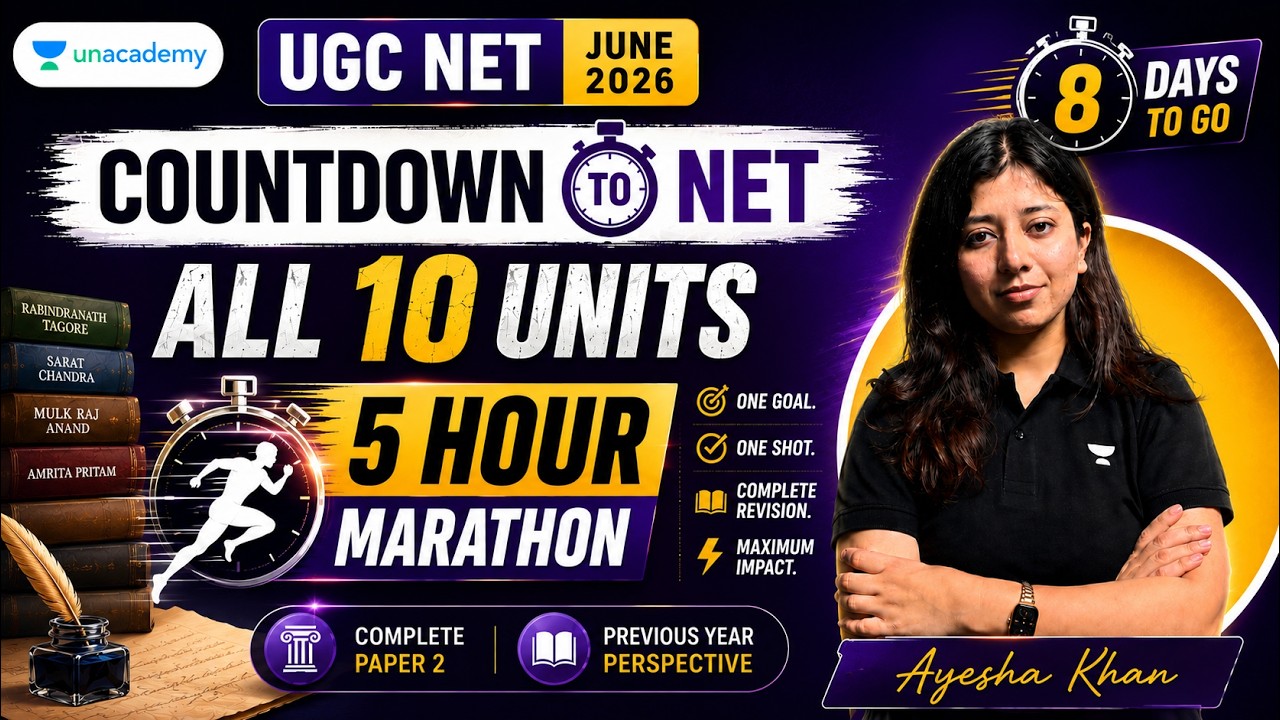 UGC NET English Literature All 10 Units 1 Shot Revision Marathon | UGC NET Paper 2 2026 | Ayesha Mam