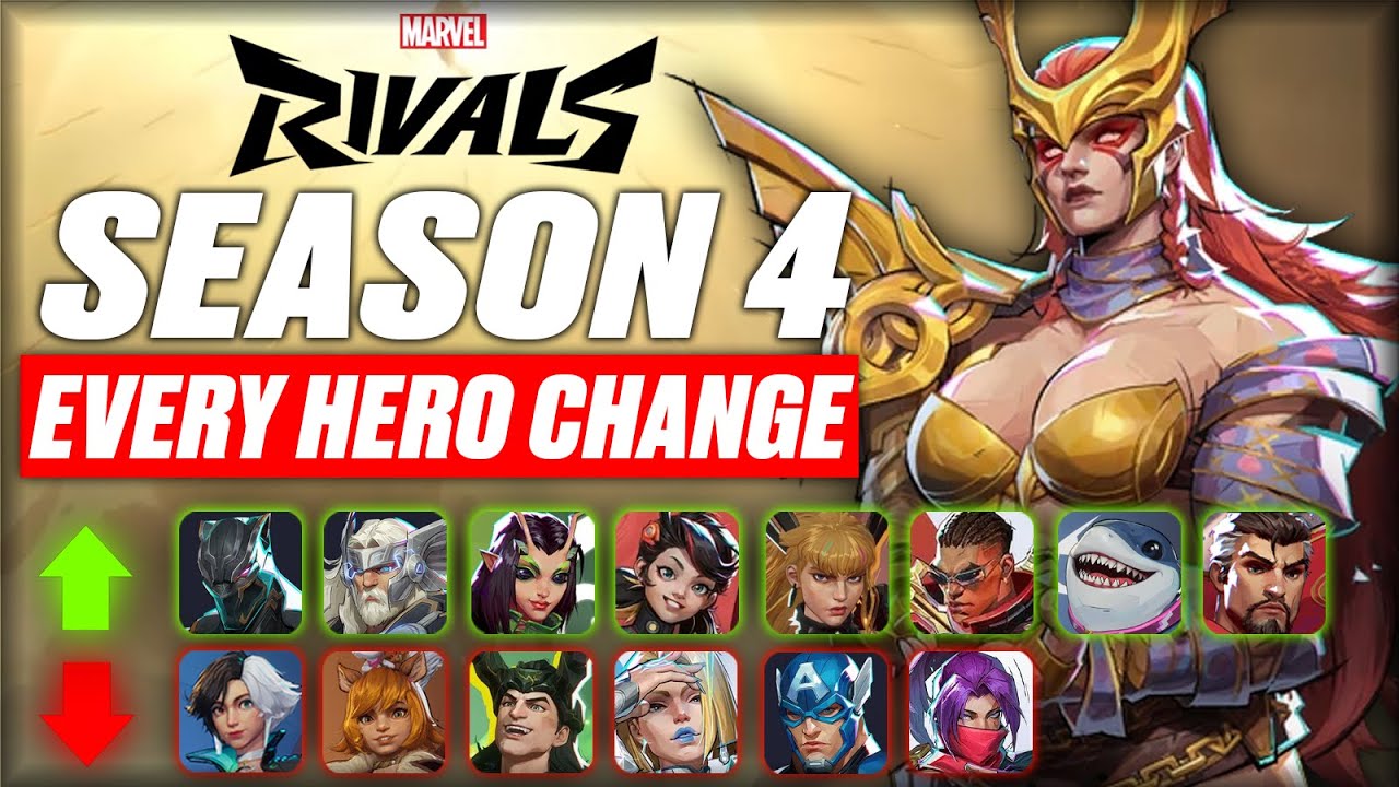 EVERY HERO CHANGE in Season 4 of Marvel Rivals | Tank, DPS and Support Buffs, Nerfs and Reworks