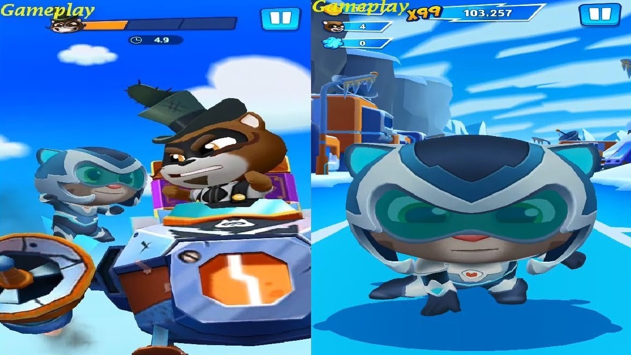 Talking Tom Hero Dash New Update 2020 -SUPER TOM Ice Bolt Tom Gameplay HD