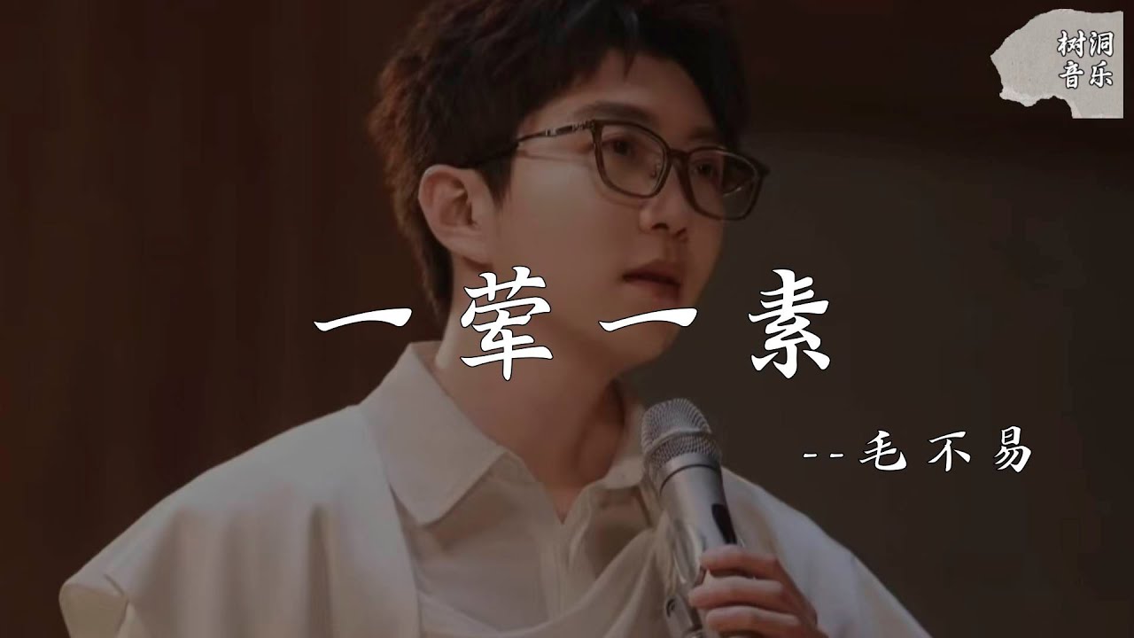 一荤一素 - 毛不易『月儿明 风儿轻，可是你在敲打我的窗棂』【动态歌词】#新歌更新 #音樂 #流行歌曲