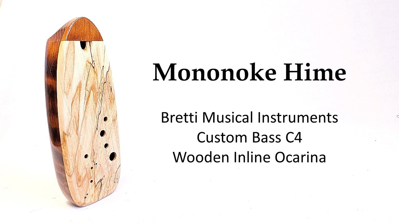 Mononoke Hime - Custom Bass C4 Wooden Inline Ocarina