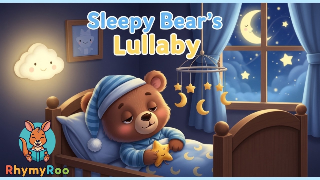 Sleepy Bear’s Bedtime Journey – Soft Lullaby for Baby Sleep | RhymyRoo