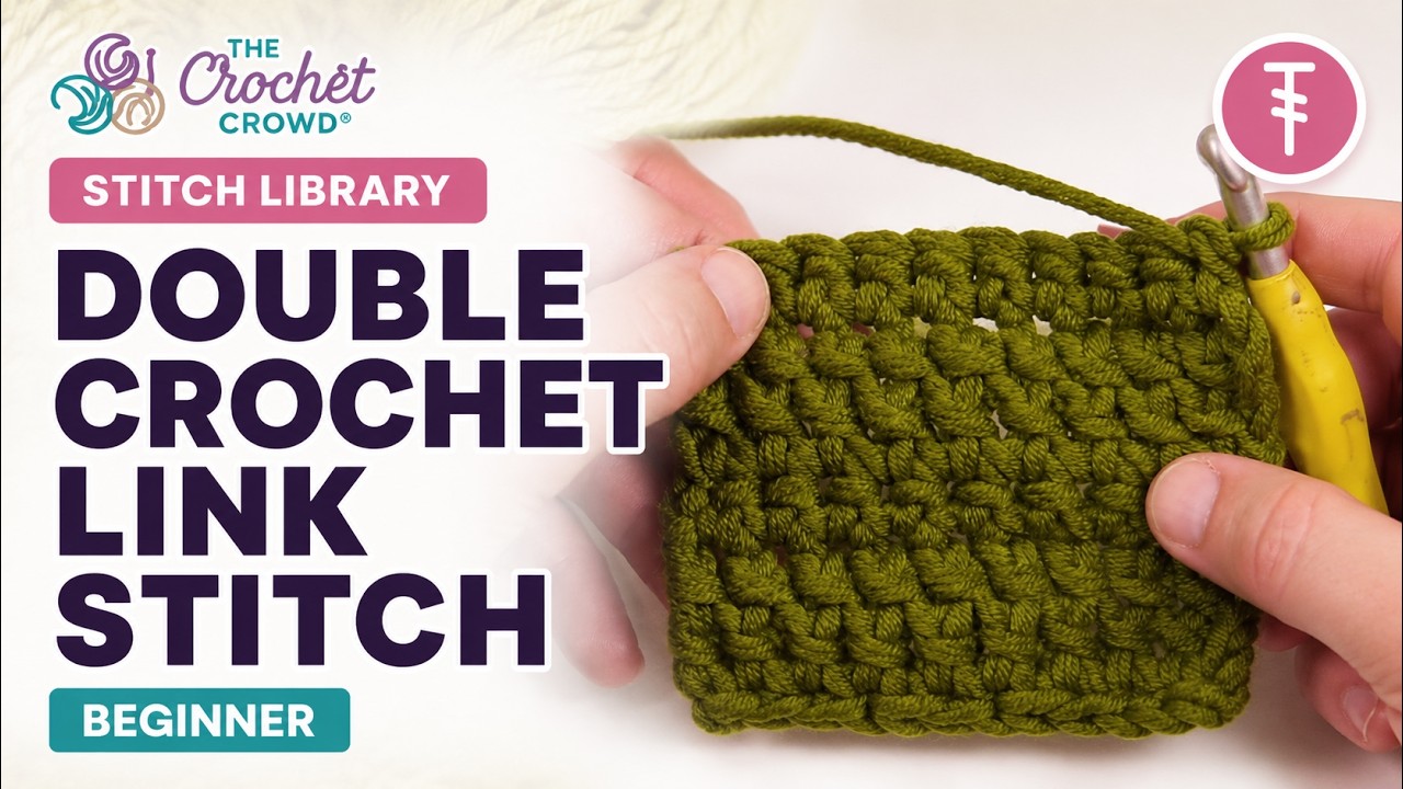 BEGINNER Double Crochet Link Stitch - dclink