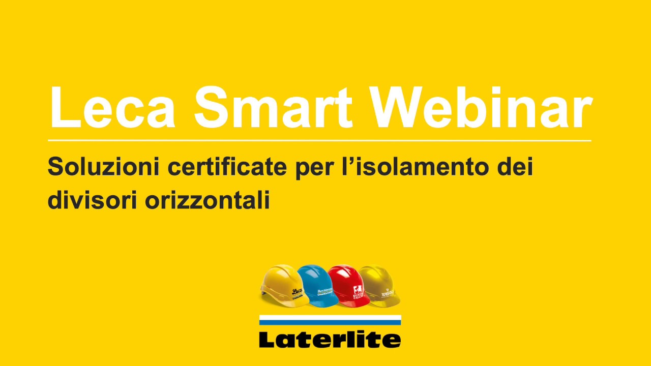 Isolamento termoacustico dei divisori orizzontali | Leca Smart Webinar