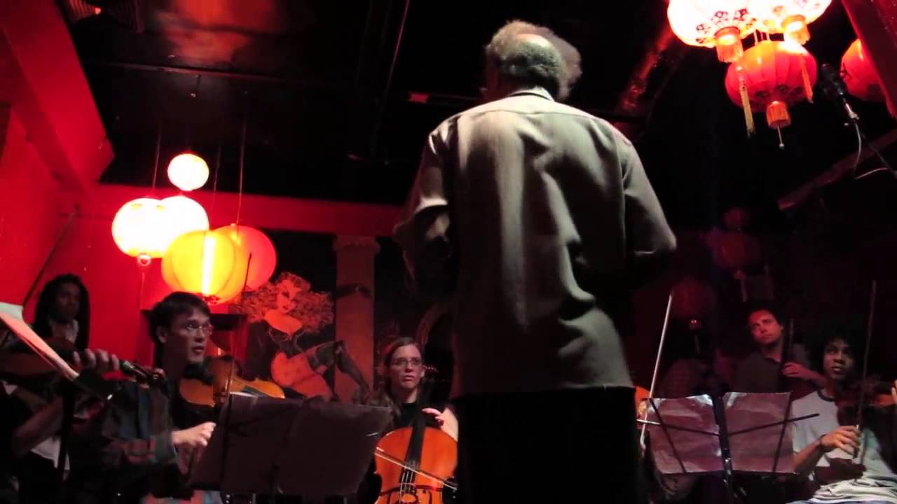Butch Morris conducting at Lucky Chengs, NYC, 2012