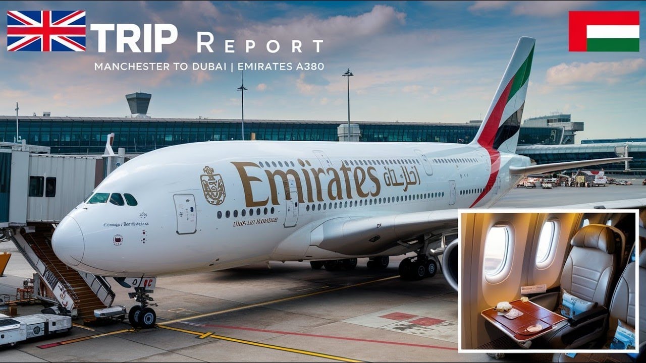 2025 Manchester(MAN) to Dubai(DXB) | Emirates A380 Economy #travel #aviation