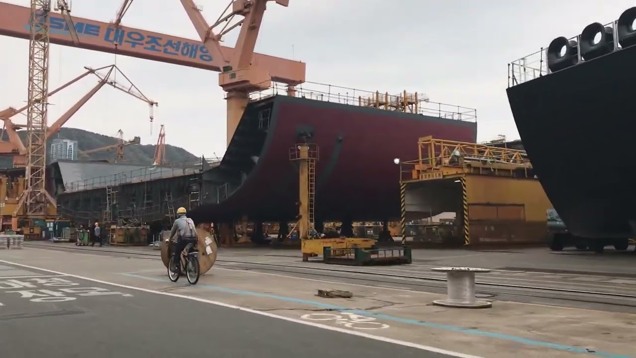 DSME shipyard at Okpo Korea