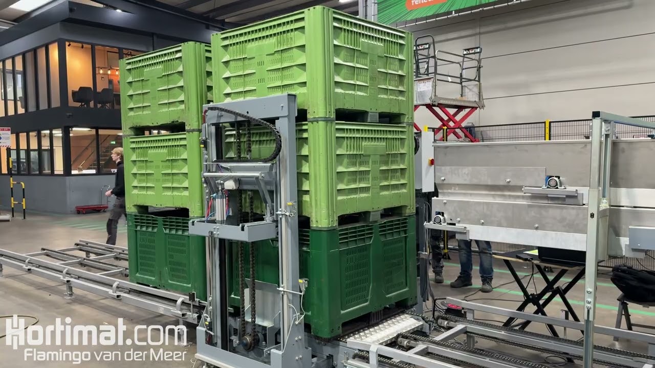Fully automated crate filling system