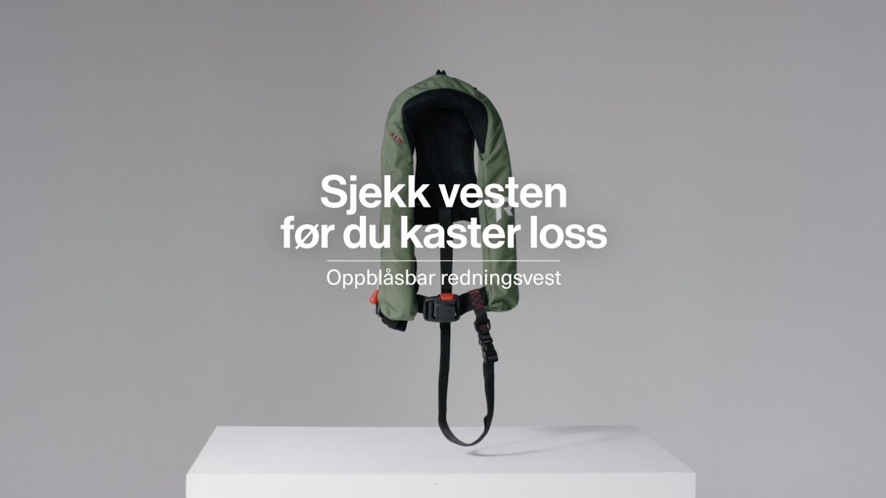 Sjekk vesten f&oslash;r du kaster loss: oppbl&aring;sbar redningsvest