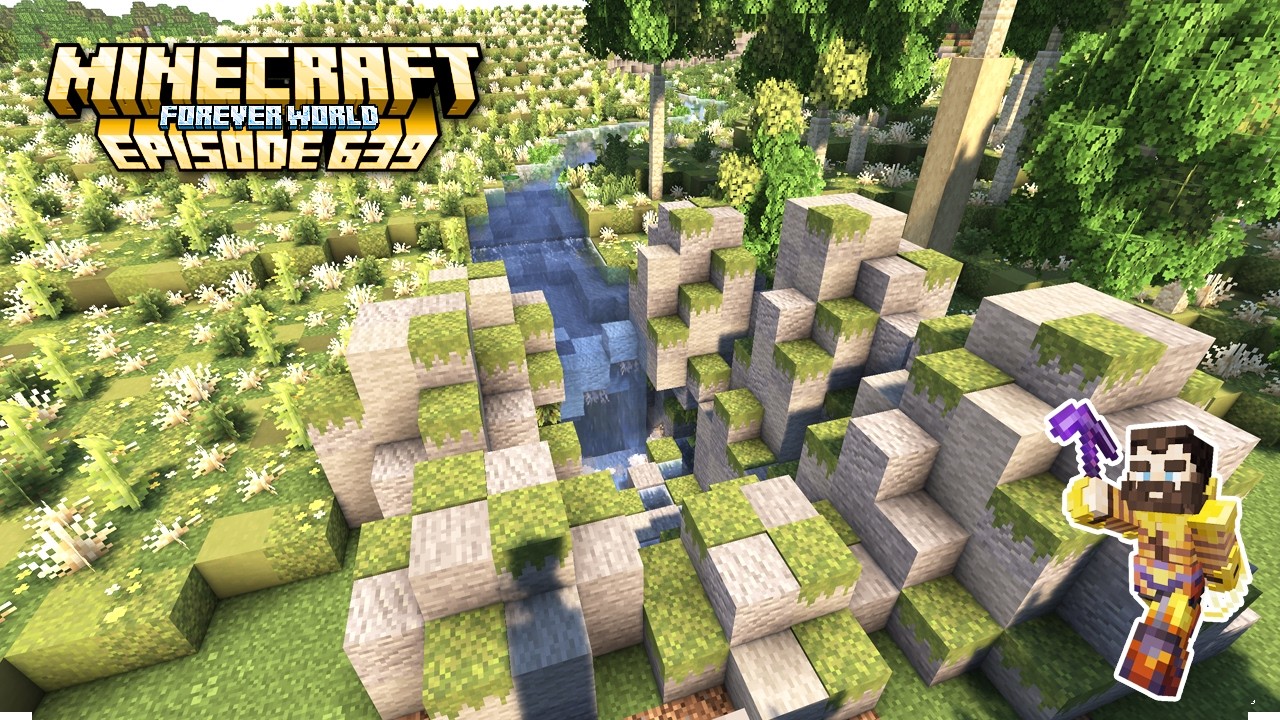 Minecraft Survival | Relaxing Builds - Rocky Cavern Waterfall (No Commentary, Lofi) | Ep.639
