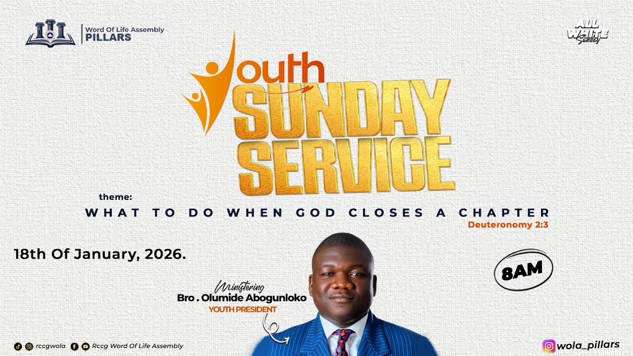 RCCG WOLA | JAN 18TH |  YOUTH SUNDAY SERVICE