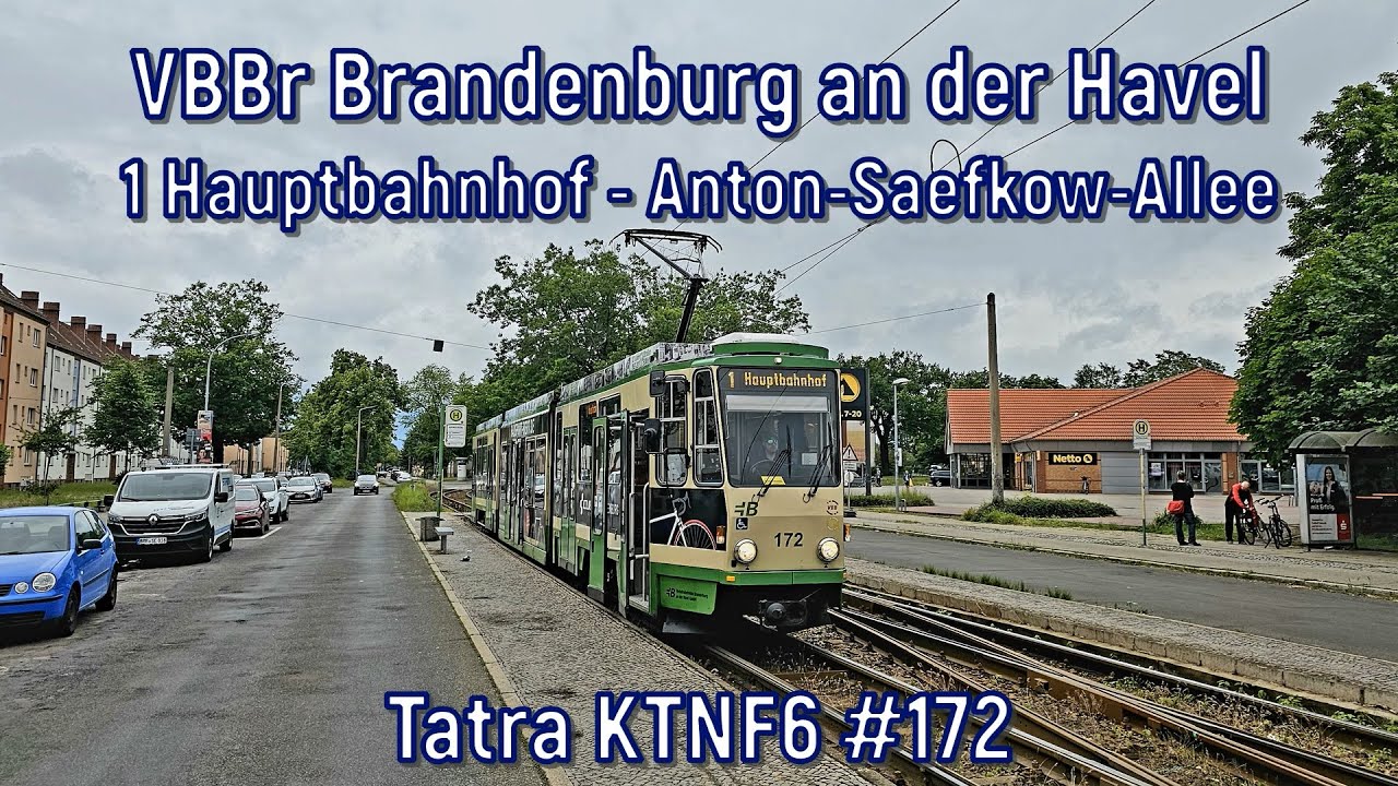 VBBr Brandenburg an der Havel - Linie 1, Tatra KTNF6 #172