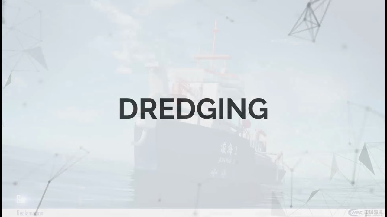 Dredging process at Port City Colombo