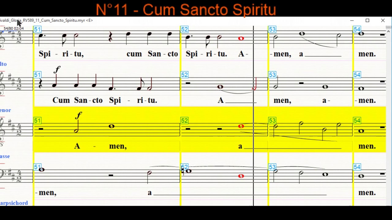 Vivaldi Gloria - 12 Cum Sancto Spiritu - TENOR