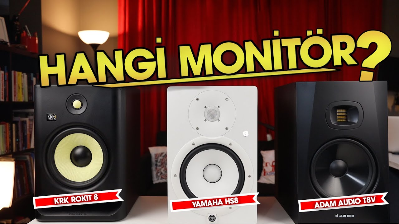 Adam Audio T8V ve Yamaha HS8 vs KRK ROKIT 8 Referans Monitörleri Test Dinlemeleri ve Kıyaslamalar