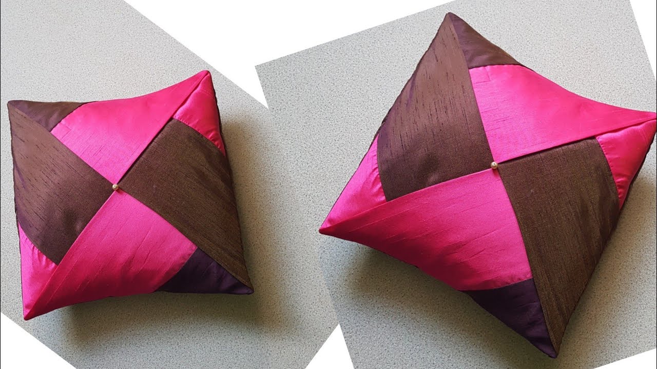 💫super easy patchwork cushion cover design(with only 2piece of fabric)perfect for beginner tip&trick