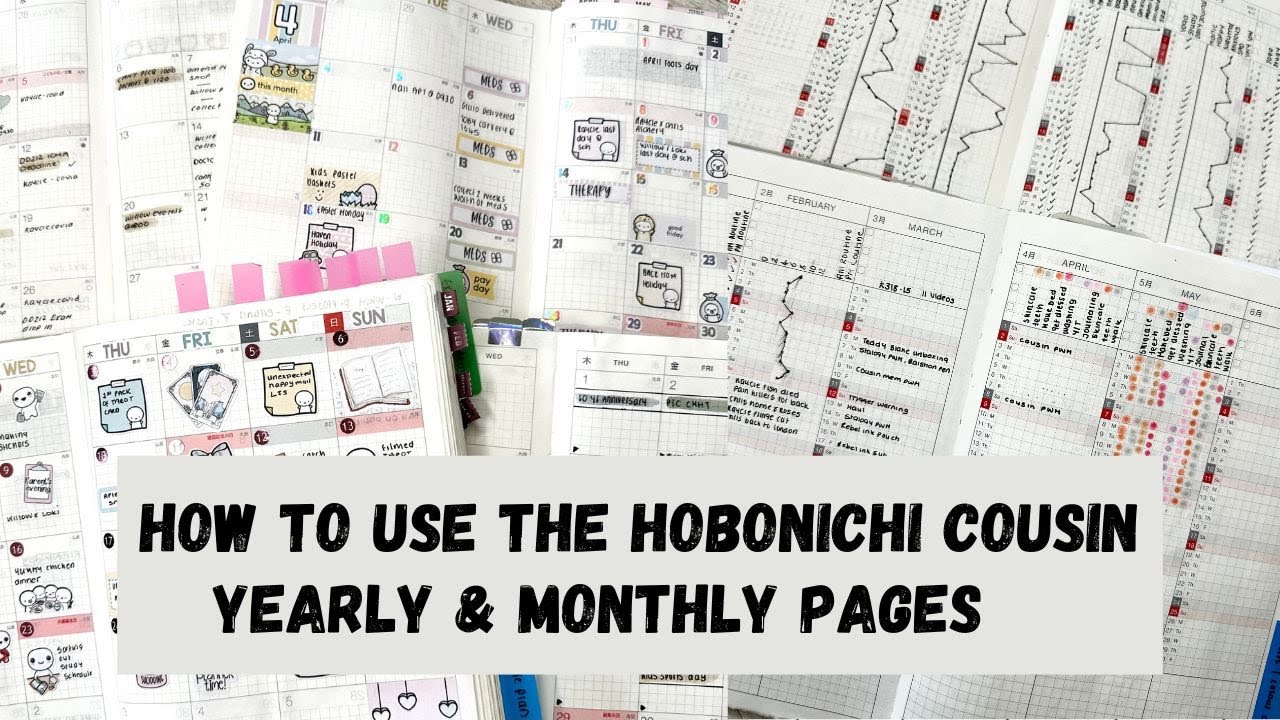YEARLY & MONTHLY PLANNING IDEAS || How to use the Hobonichi Cousin