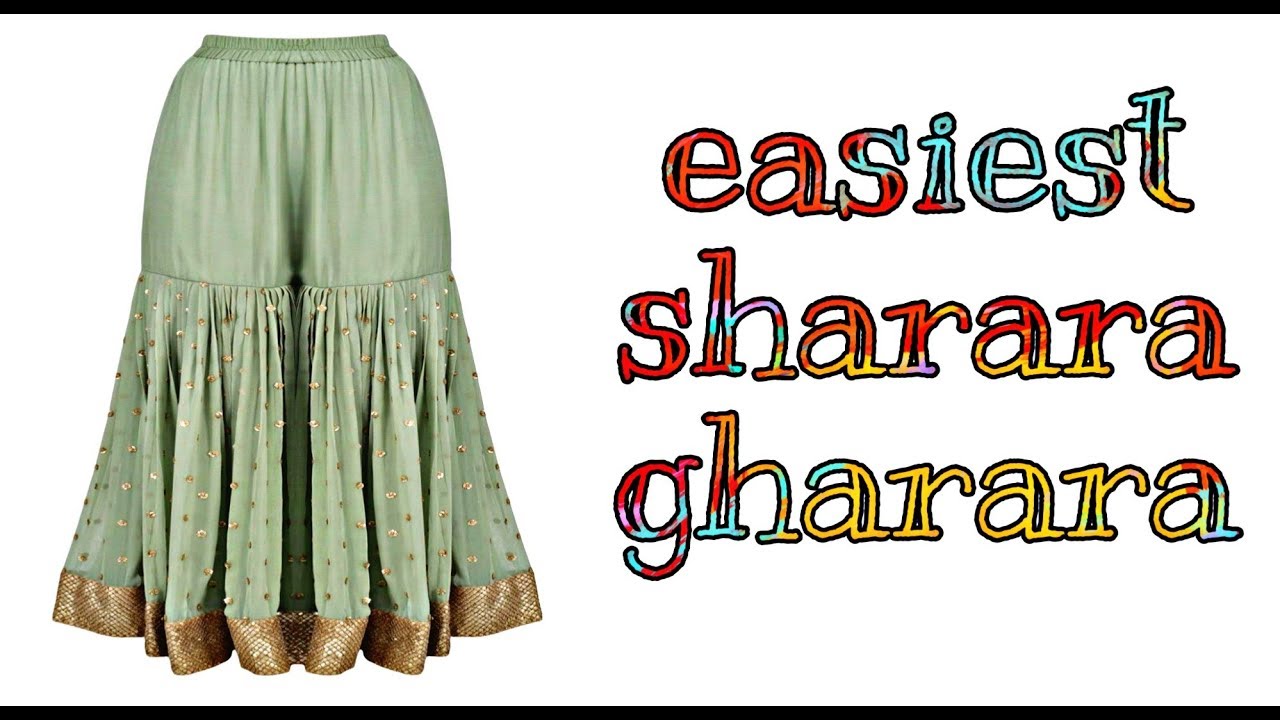 Easiest Sharara /Gharara /Pleated/gathered palazzo[cutting & stitching]