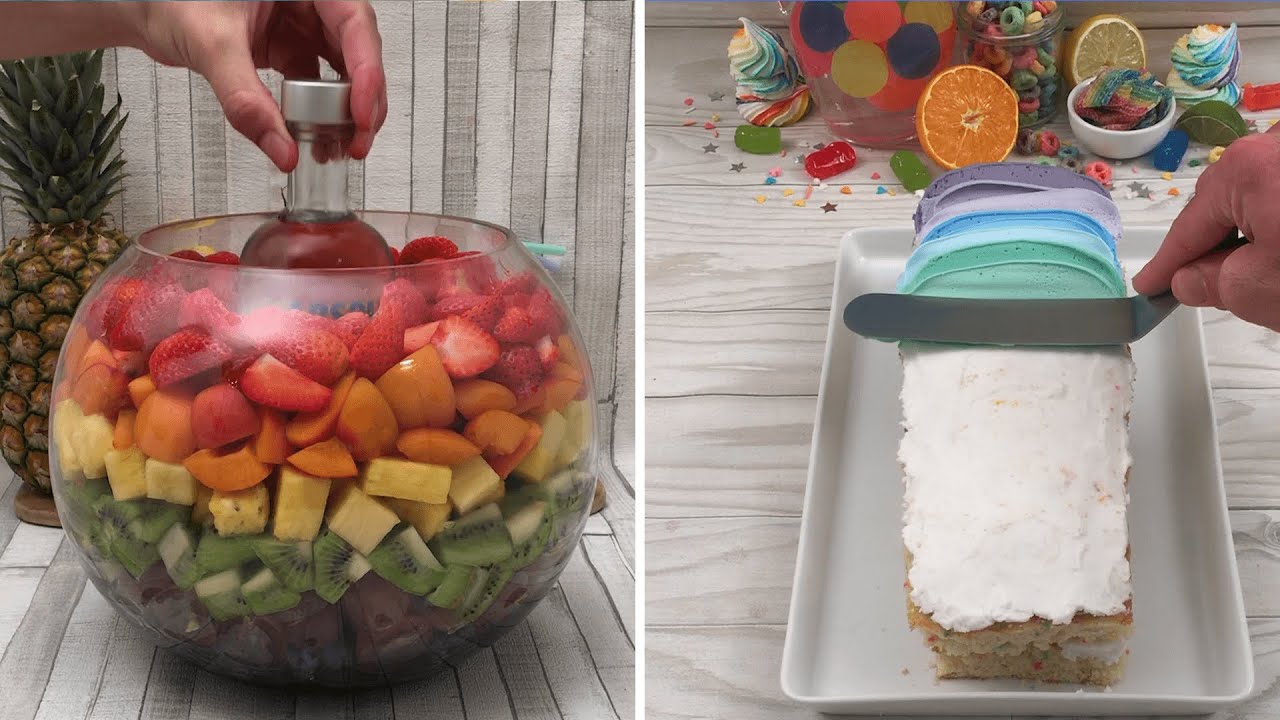 Rainbow Recipes for Pride 🌈 #PRIDE cocktail 🍓 No-Bake Cheesecake 🍰 Apple Pie for Lovers🍏🍎