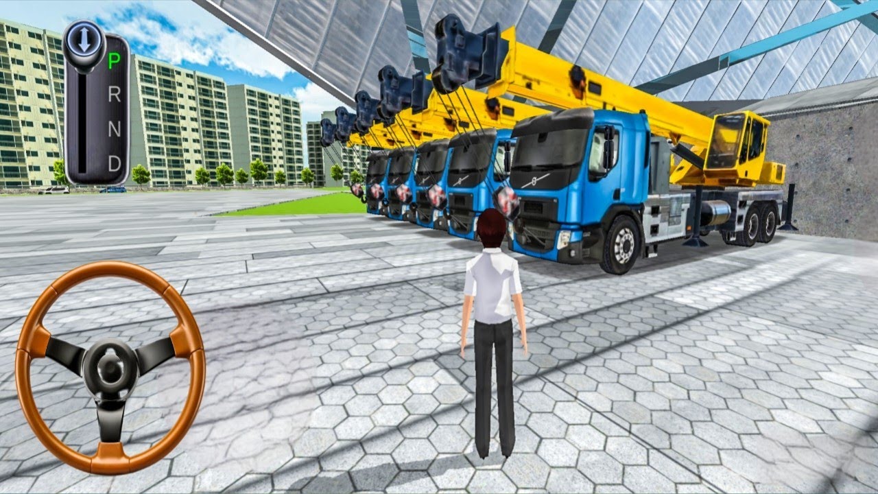Collect All New Grove mobile Crane parking in Construction building site–3d driving class simulator