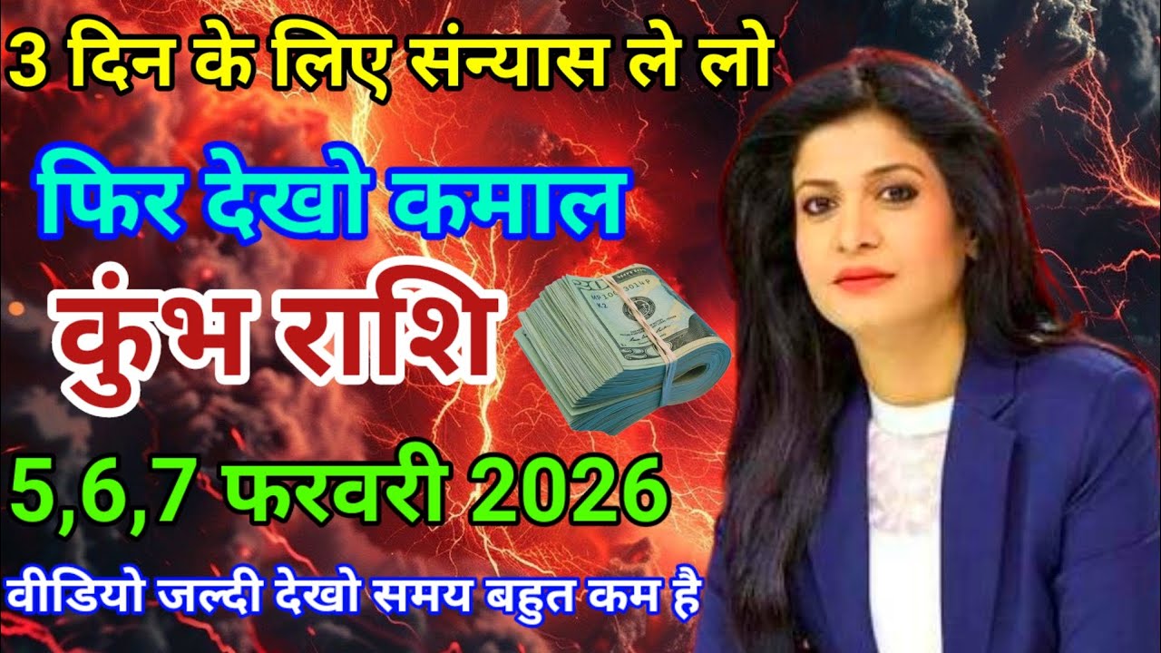 5,6,7 फरवरी कुंभ राशि वालों 3 दिन के लिए संन्यास ले लो। फिर देखो कमाल। दैनिक राशिफल। वैदिक ज्योतिष।