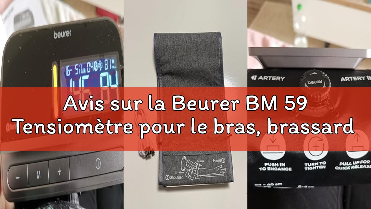 Avis sur la Beurer BM 59 Tensiomètre pour le bras, brassard sans tuyaux ni câbles, indicateur de ris