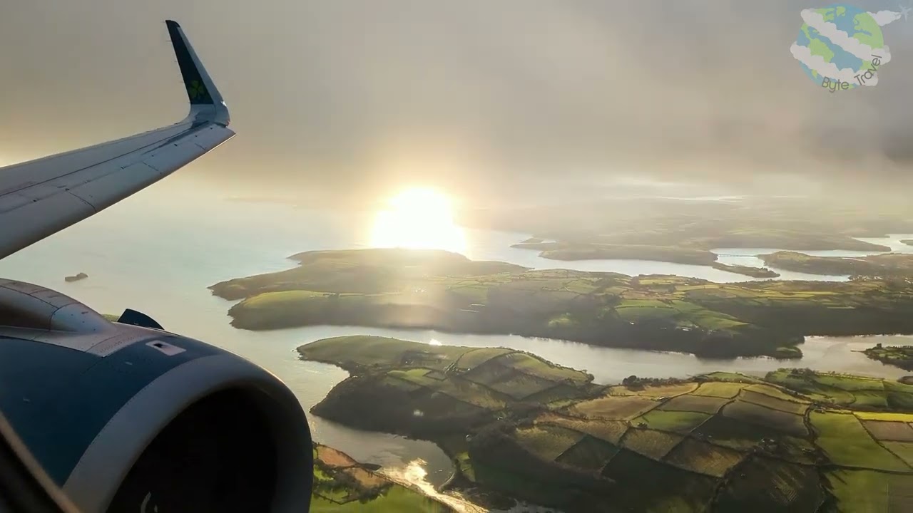 Aer Lingus Airbus A320neo Autumn Evening Landing at Cork Ireland