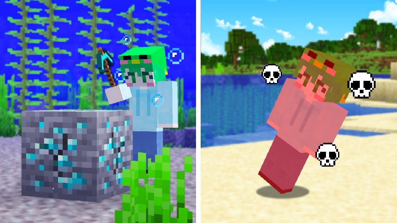 🌊오직 물에서만 생존할 수 있는 마인크래프트