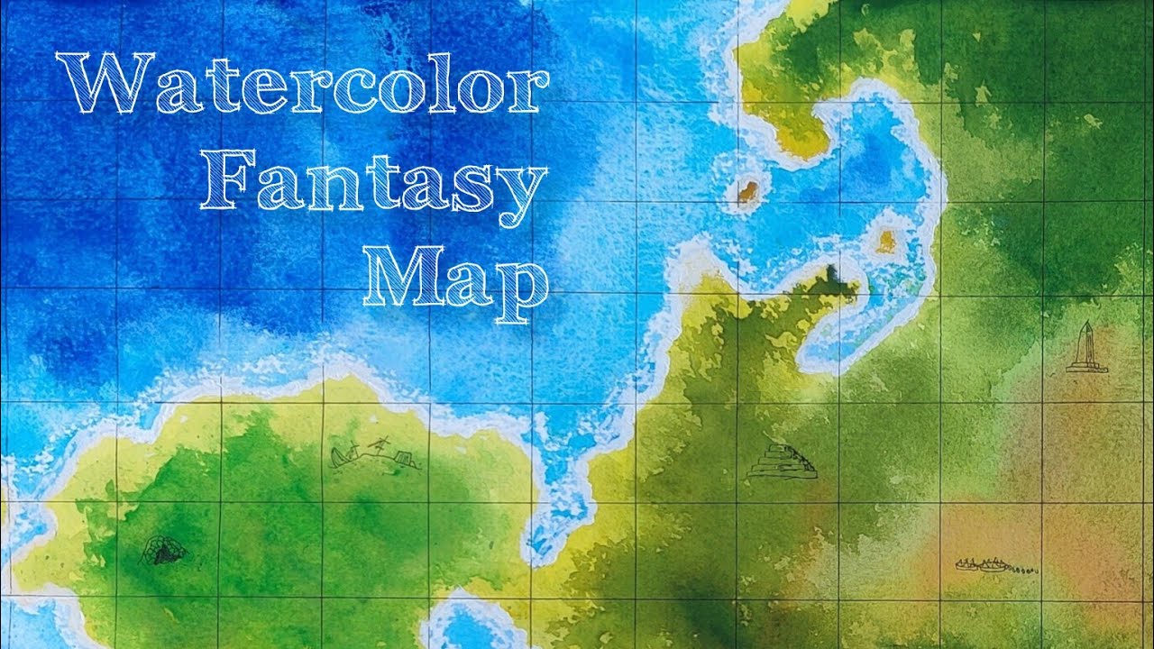 Watercolor Fantasy Map