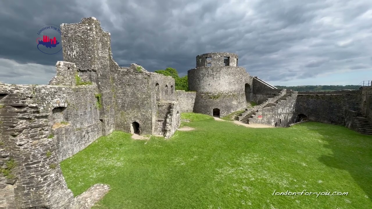 1851 Средневековый замок Llansteffan Castle