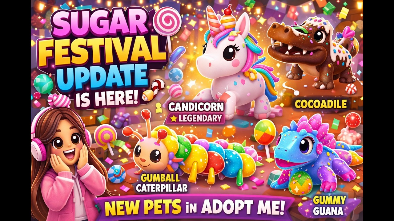 Sugar Festival Update is HERE! 🍬 New Pets in Adopt Me!