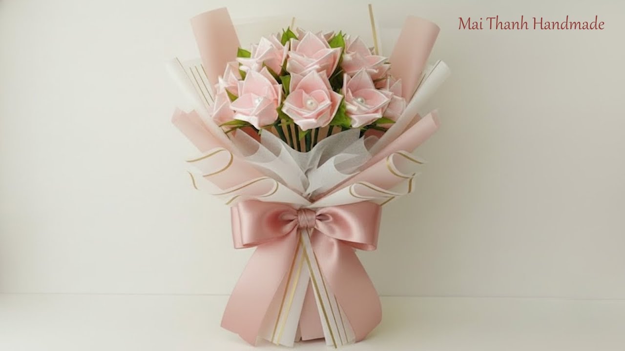 🌸DIY Luxury Ribbon Bouquet: Step-by-Step Tutorial 🌸