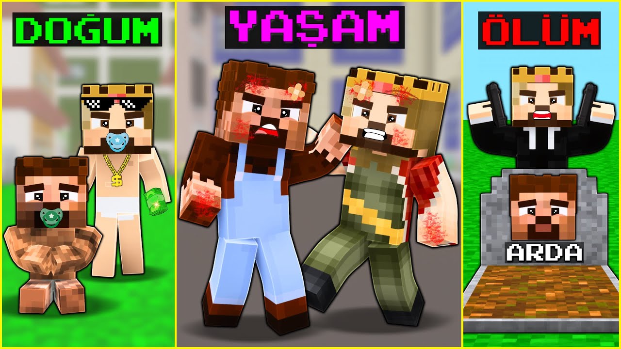 DOĞUMDAN ÖLÜME ARDA VE RÜZGARIN HAYATI! 😱 -Minecraft