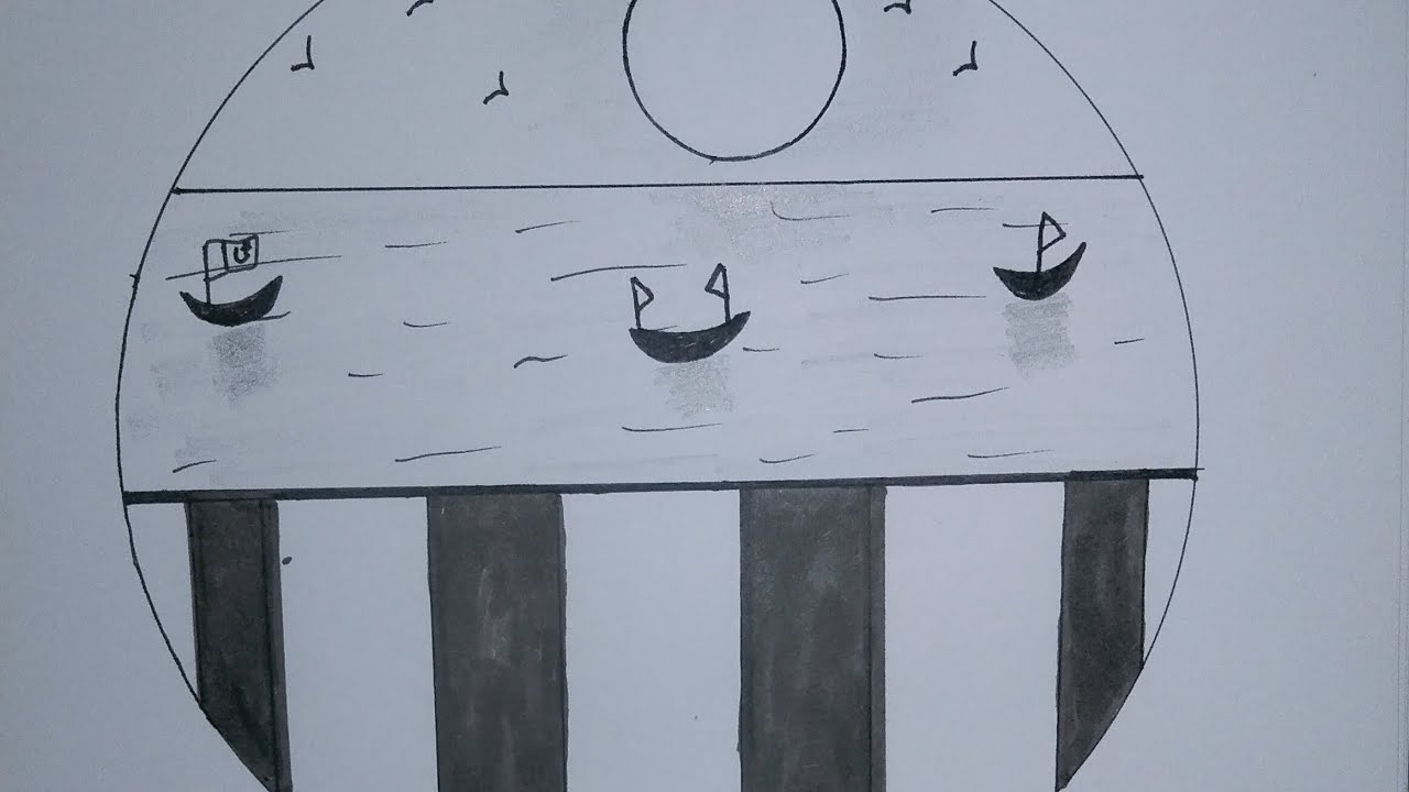 How to draw a scenery circle ☺️ subscribe to my YouTube channel guys#foryou #viralvideo 