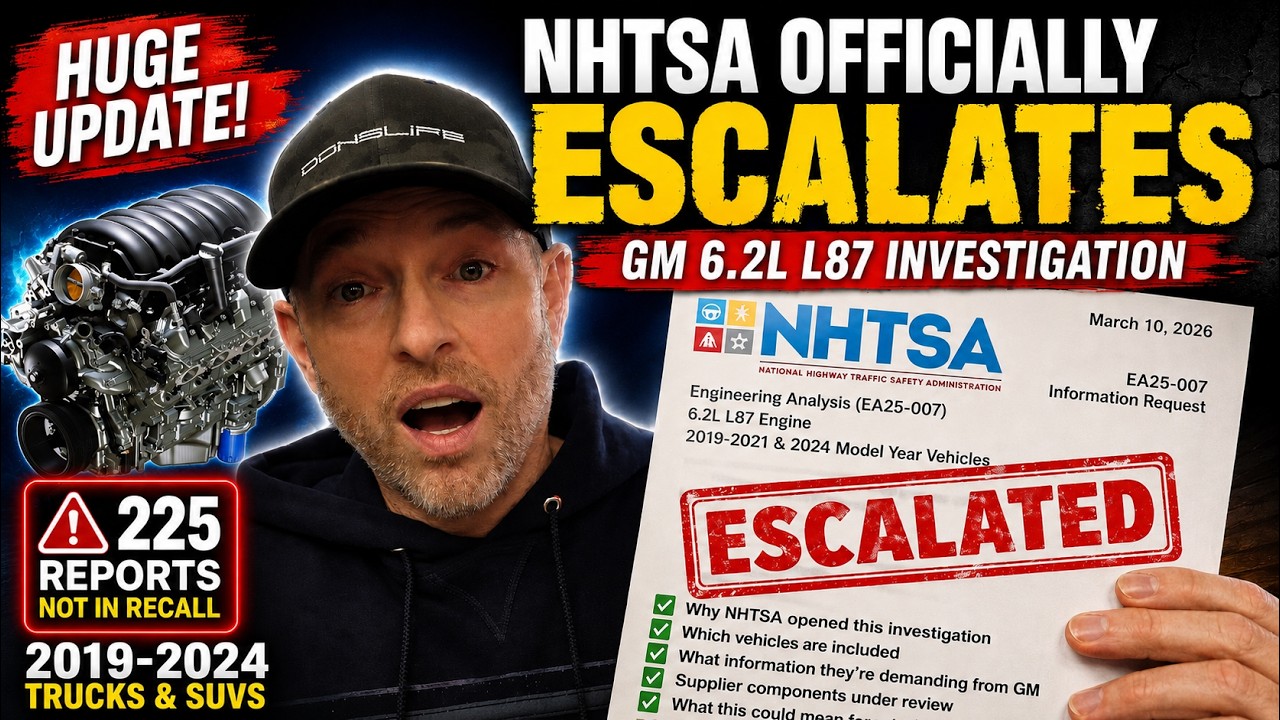 NHTSA Officially Escalates GM 6.2L L87 Investigation - HUGE UPDATE for 2019-2024 models