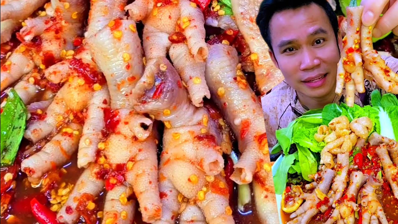 ตีนไก่อวบๆ ตำเล็บมือนางรสจัดๆนัวๆแกล้มผักสดๆแซ่บๆ