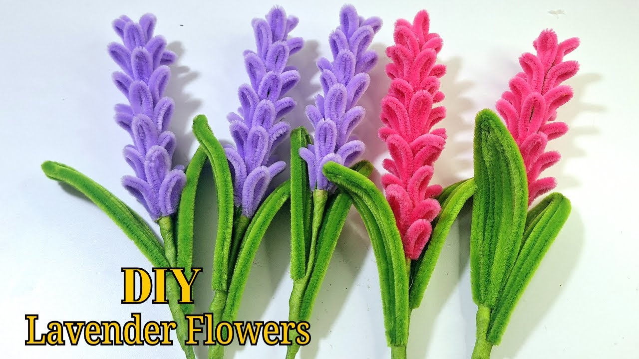 How to Make a Lavender Flower with Pipe Cleaners