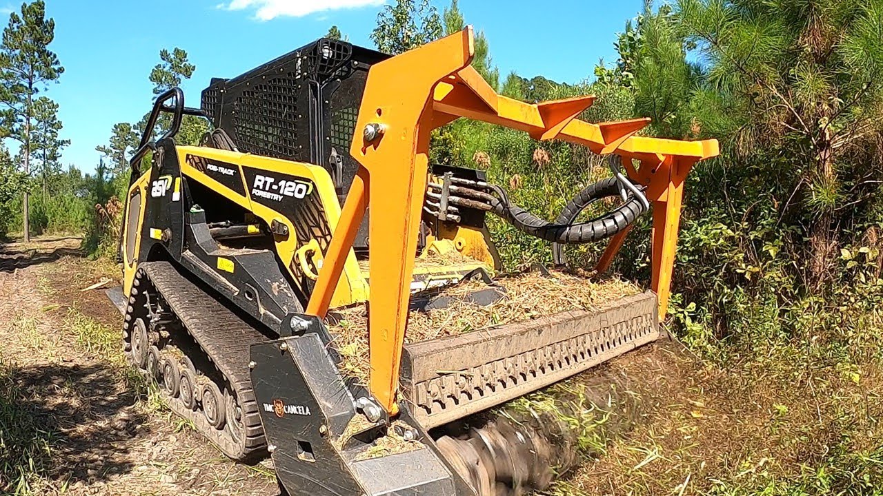 A MILLION LITTLE TREES VERSUS ONE BIG ASS MULCHER! MASSIVE 3 DAY CLEAR-CUT MULCHING PROJECT!