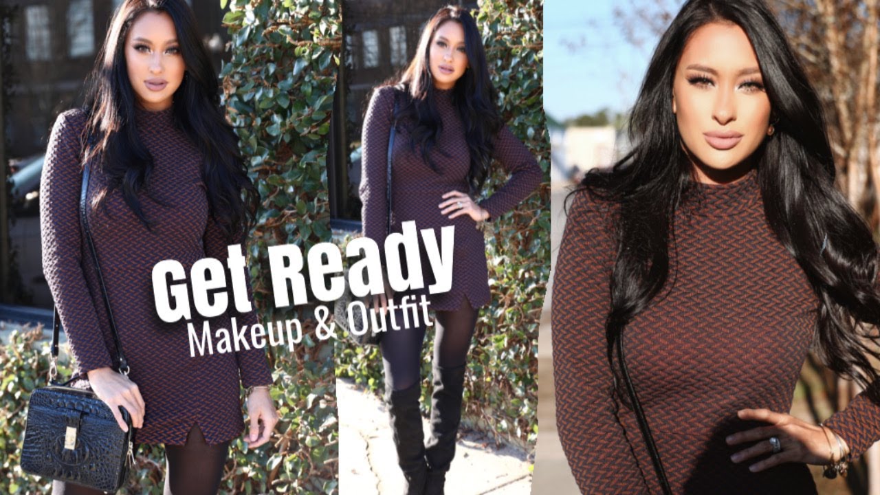 GET READY | NEW MAKEUP-Brown Smoke/Golds & OOTD Colourpop Becky G