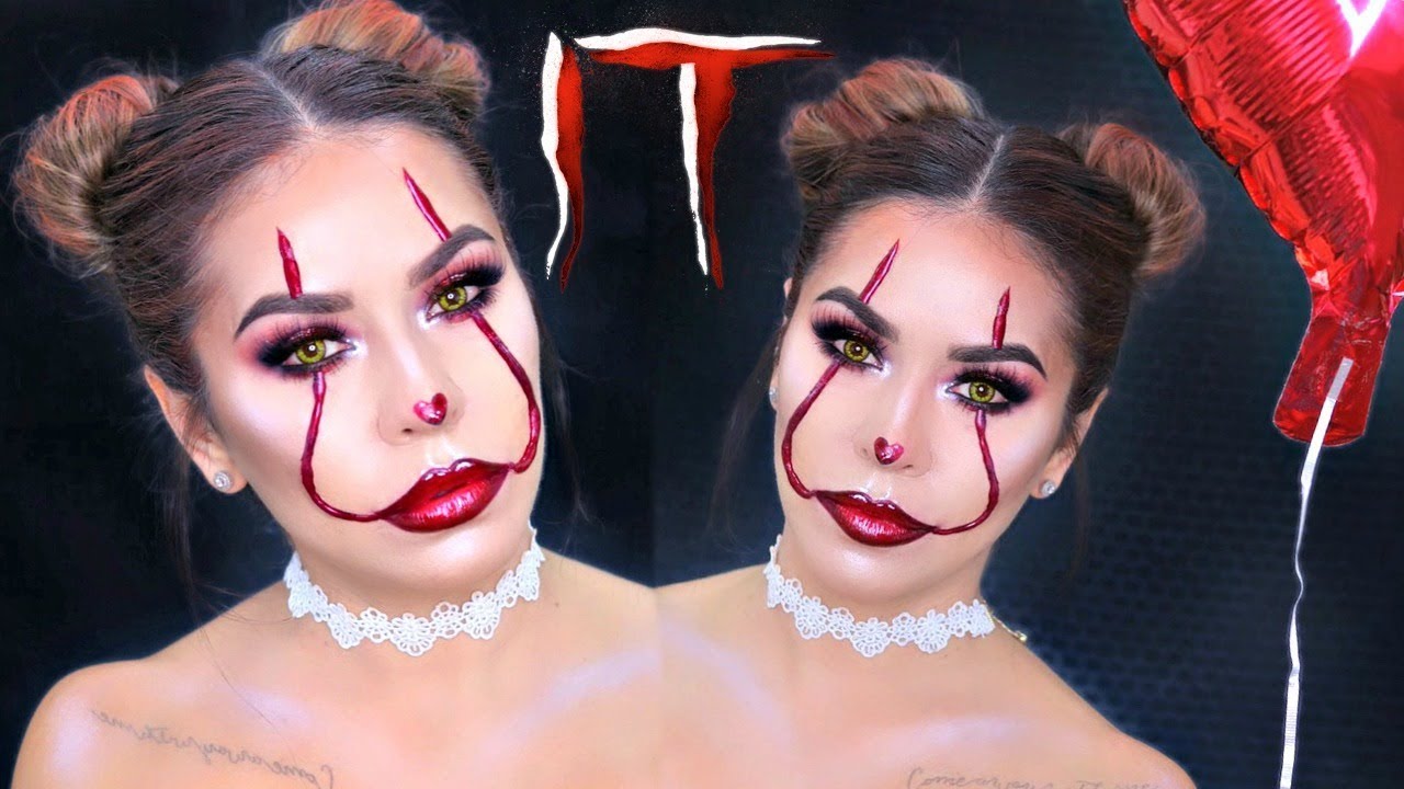 Easy Glam IT Pennywise Makeup Tutorial | Sexy Halloween Makeup