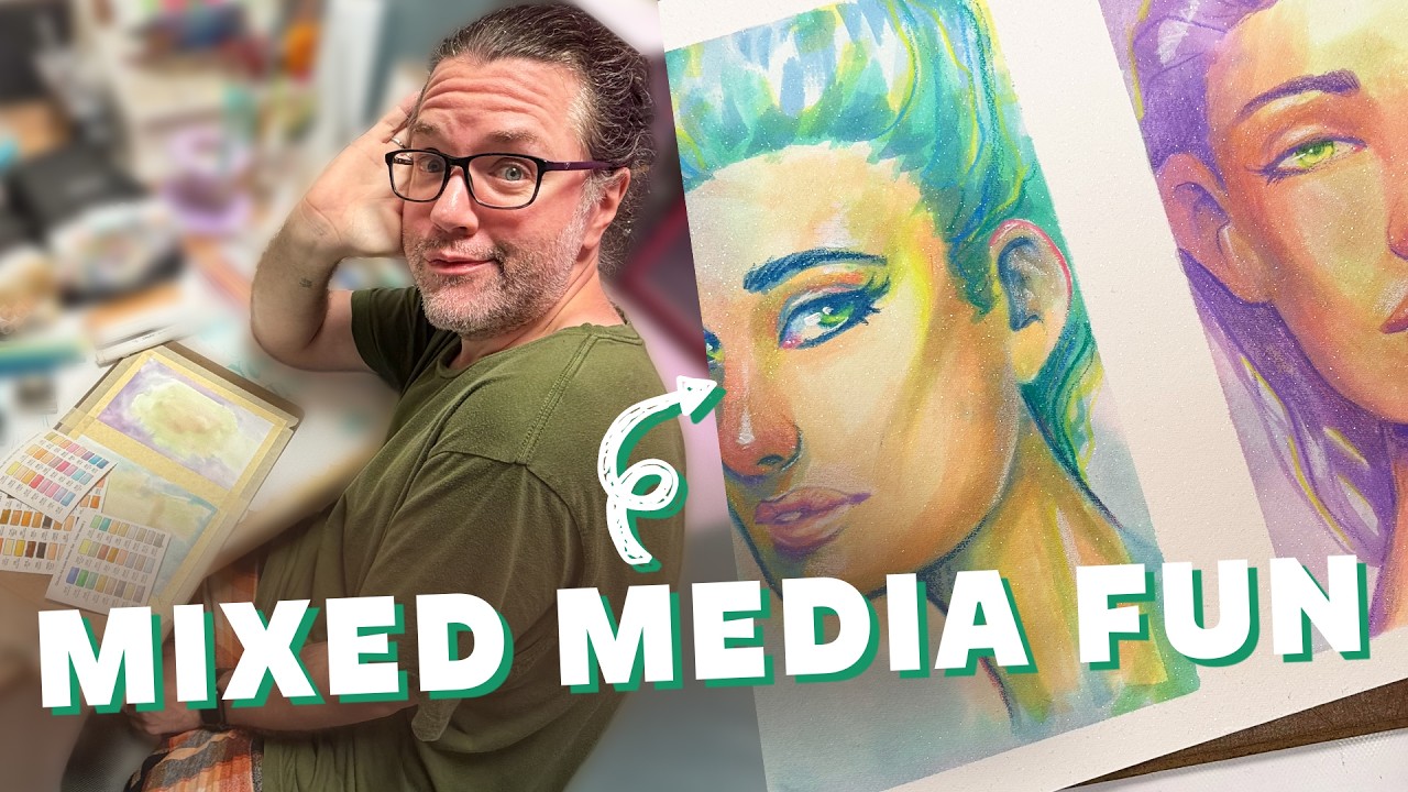 Jane Davenport Inks, Ohuhu Alcohol Markers, Prismacolor Colored Pencils