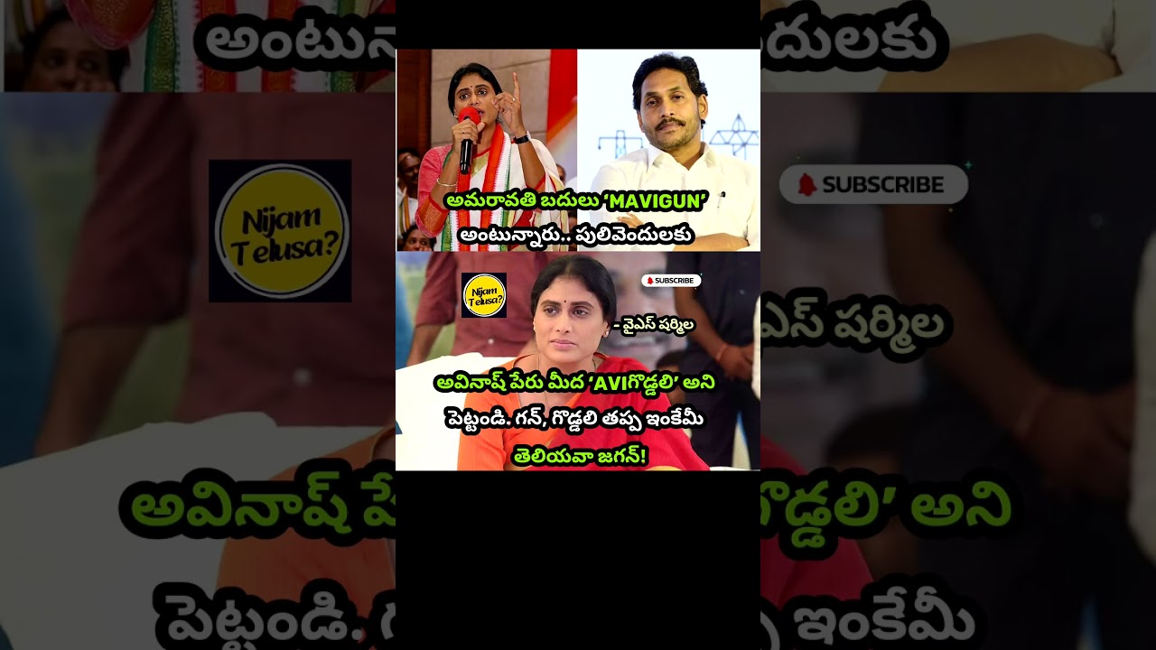 Do Guns and Axes Define Your Politics? Y. S. Sharmila Slams Naming Controversy #nijamtelusa