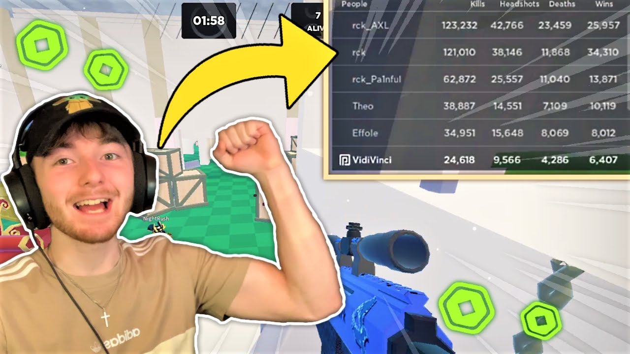 Я бросил вызов лучшим игрокам в No Scope Arcade за 1000 робуксов!