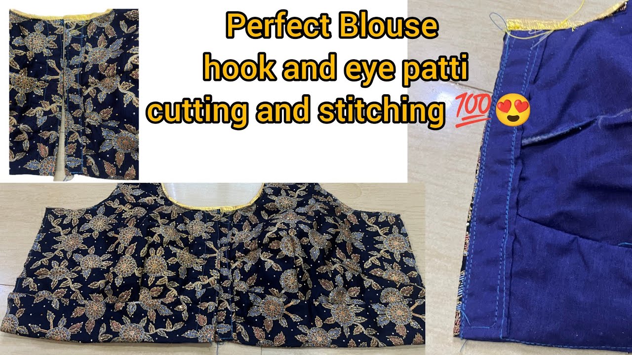Blouse Hook and Eye Patti Cutting & Stitching | Blouse Finishing Tips | Rajarani Coaching Class