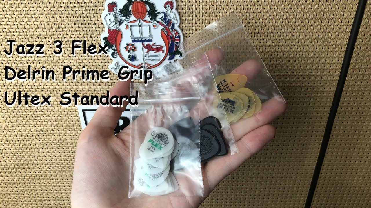 Pick Review: Dunlop Tortex Flex Jazz 3 | Delrin Prime Grip | Ultex Standard
